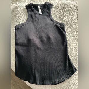 Fabletics Black Ribbed Tank Top - Women